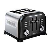 Morphy Richards 44733-Toaster Accents Translucent 4 Slice Toaster Black